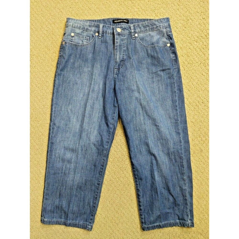 Womens Members Only Denim Capri Pants Jeans Size 10